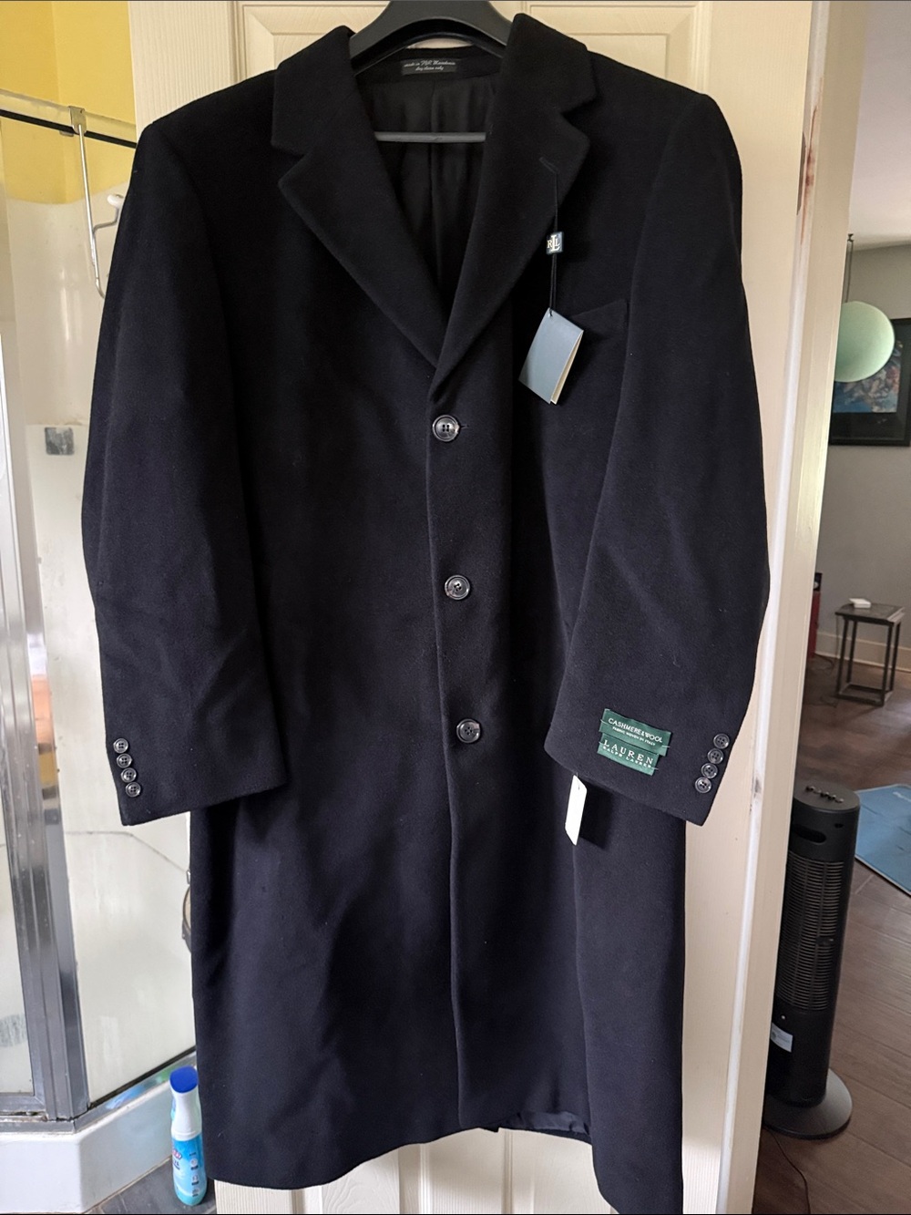 Lauren Ralph Lauren Men's Black Pea Coat